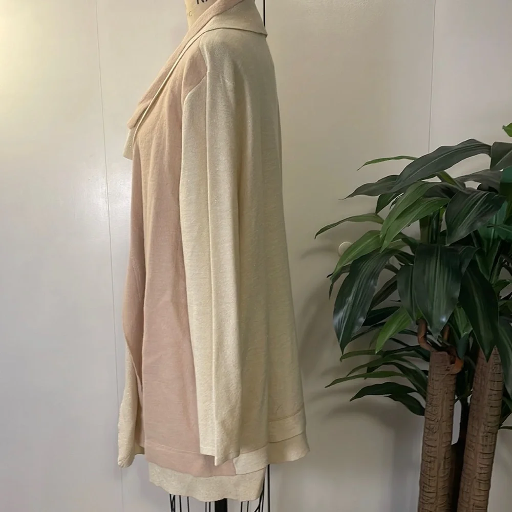 Chico’s long sleeve double layer Margie cardigan sweater (size 3) in san…